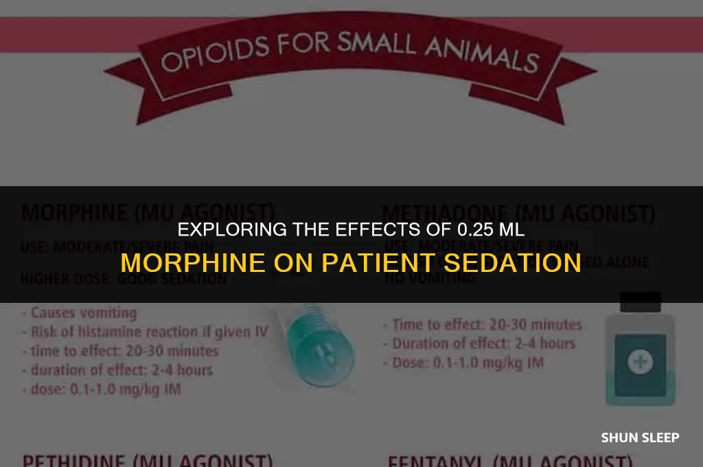does 025 ml morphine make patient sleep for hours