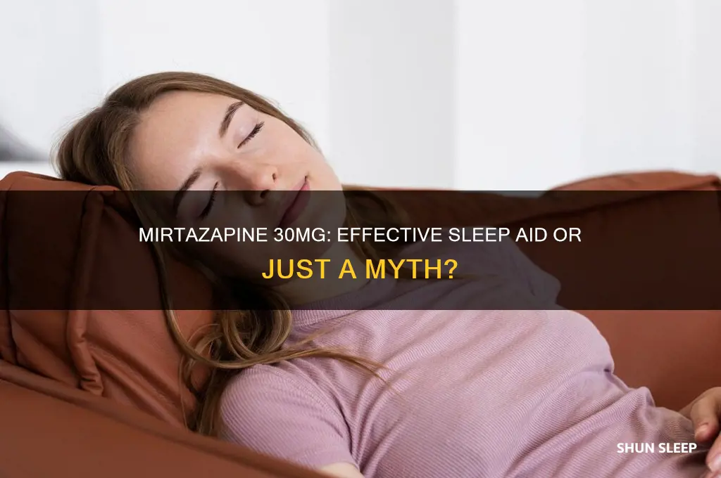 does 30 mg mirtazapine help you sleep