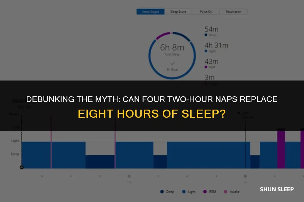 does 4 two hour sleep at night equal 8 hours