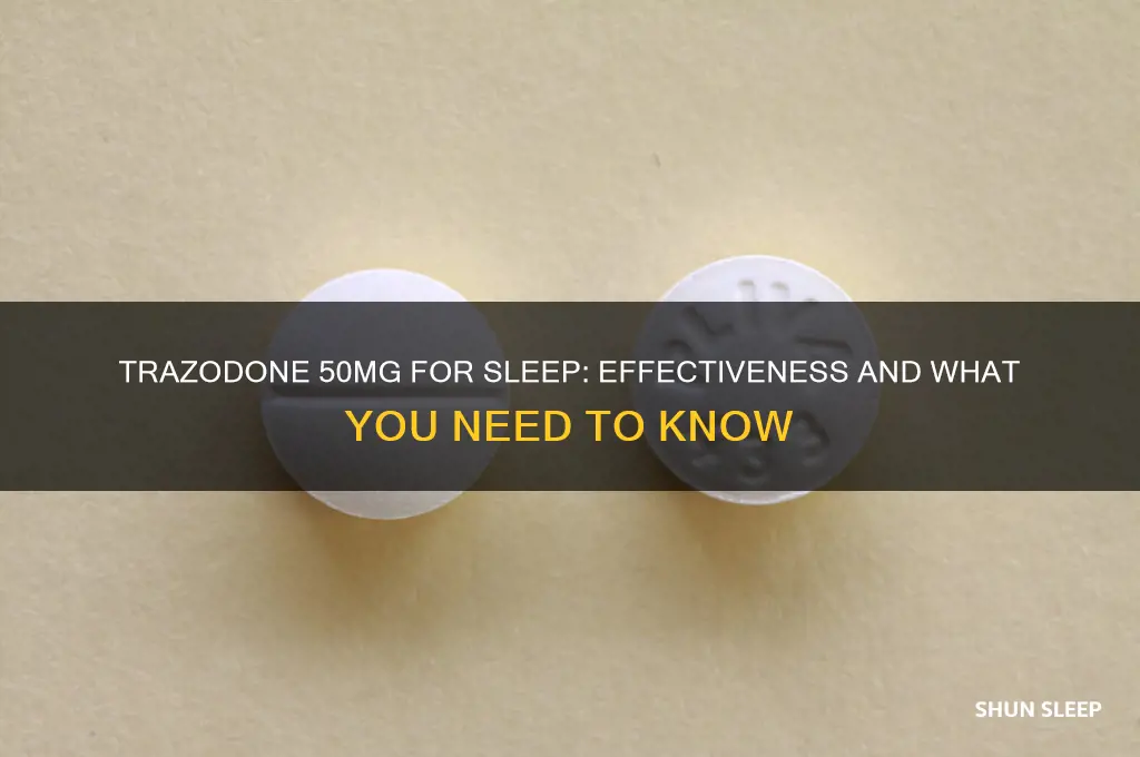 does 50 mg of trazadone help you sleep