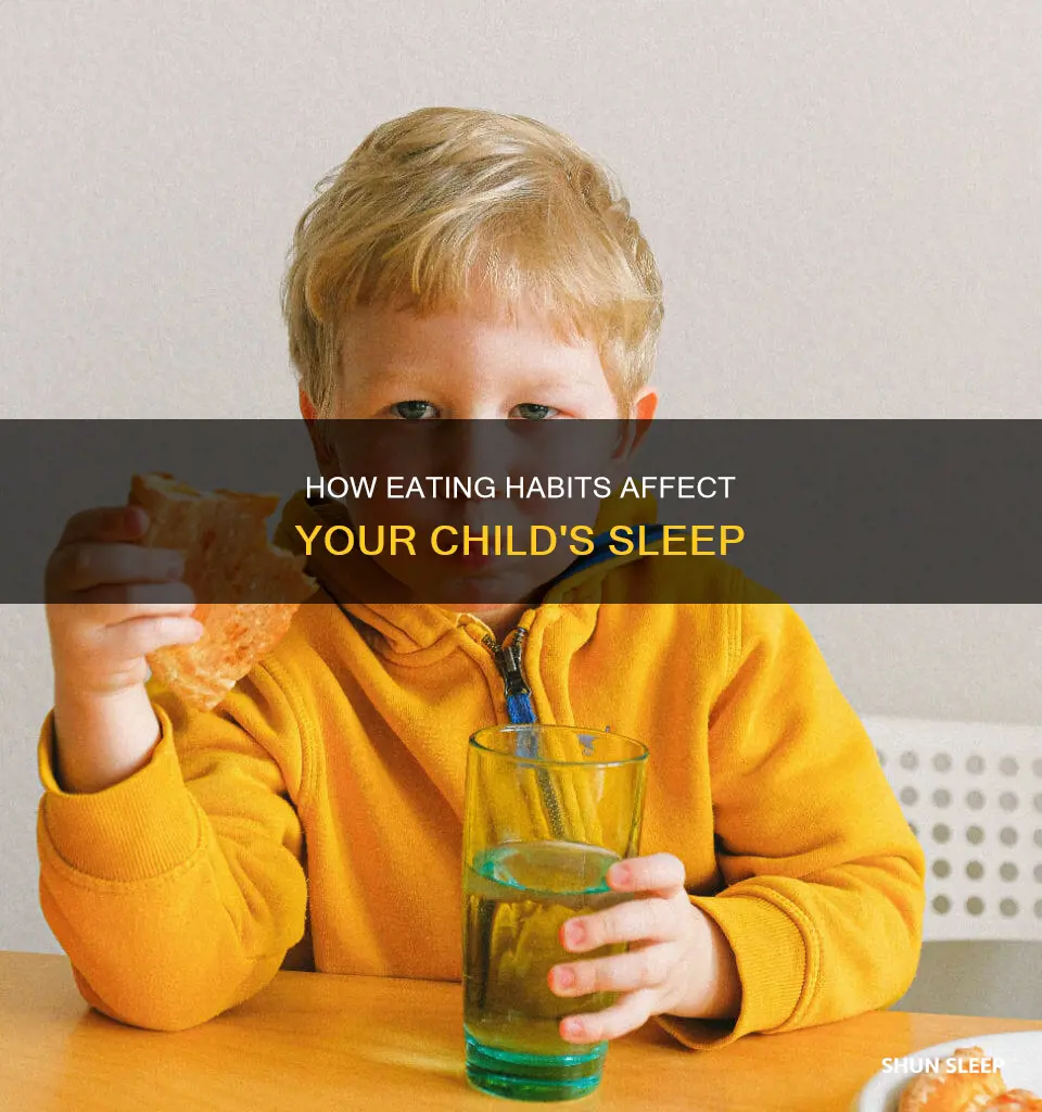 does a child sleep better when he eats a lot