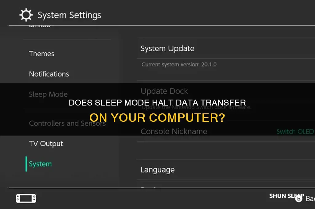 does a computer in sleep mode still get data