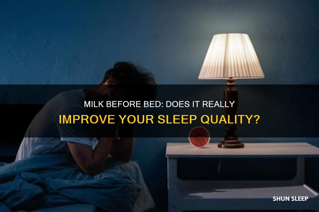 does a glass of milk help you sleep