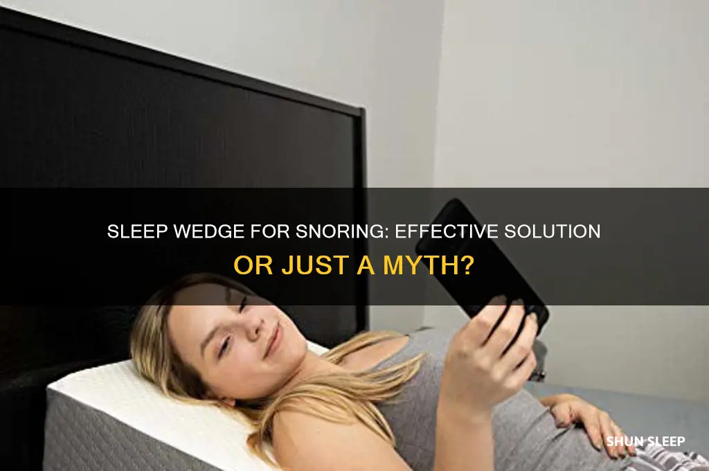 does a sleep wedge help with snoring