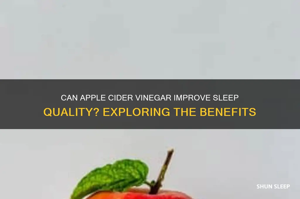 does acv help get to sleep
