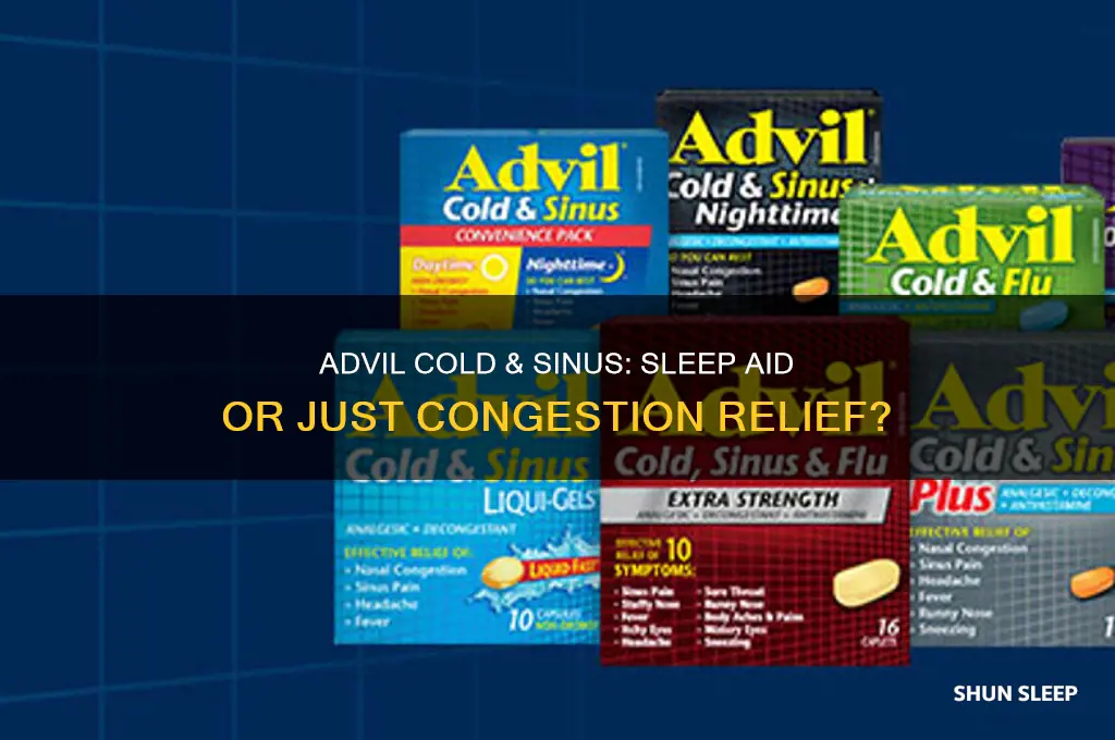 does advil cold and sinus help you sleep