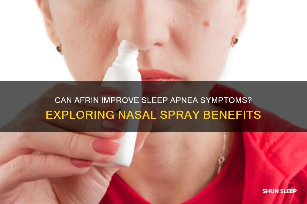 does afrin help sleep apnea