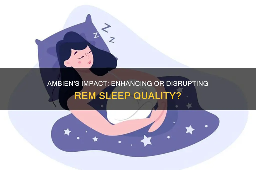 does ambien help or diminish rem sleep