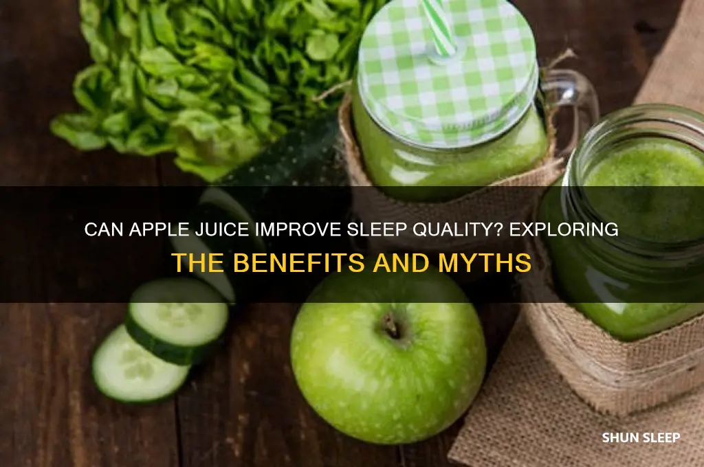 does apple juice help sleep
