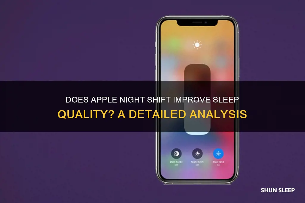 does apple night shift help you sleep