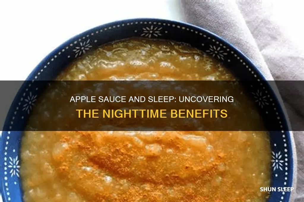 does apple sauce help you sleep at night