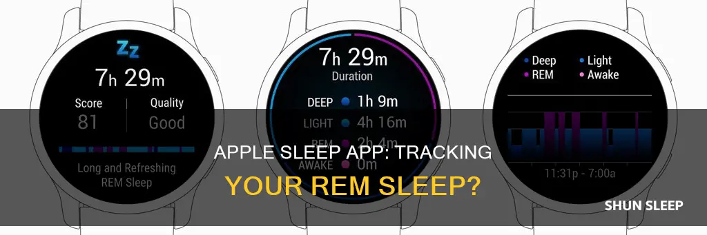 does apple sleep app track rem