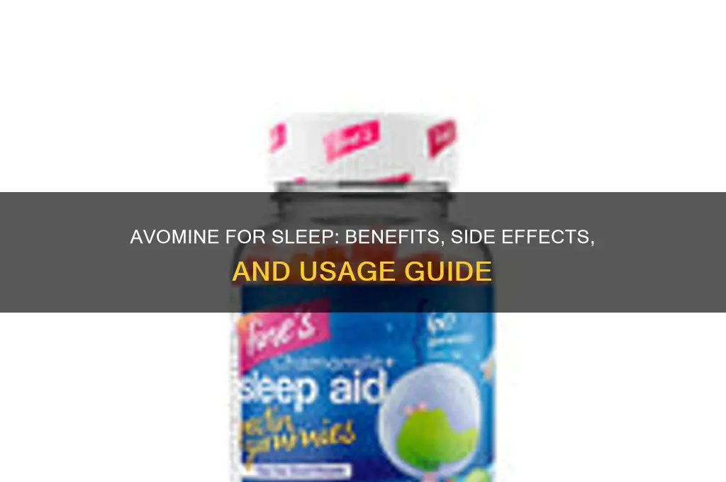 does avomine help you sleep