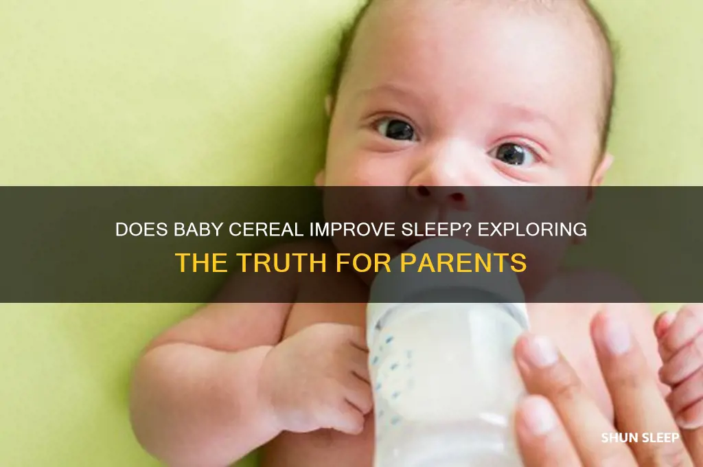 does baby cereal help baby sleep