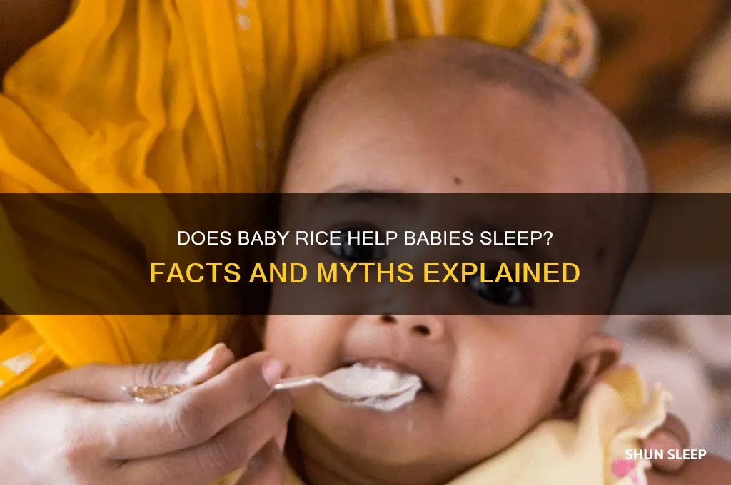 does baby rice help babies sleep