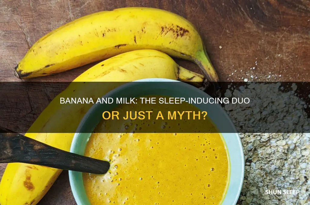 does banana and milk help you sleep