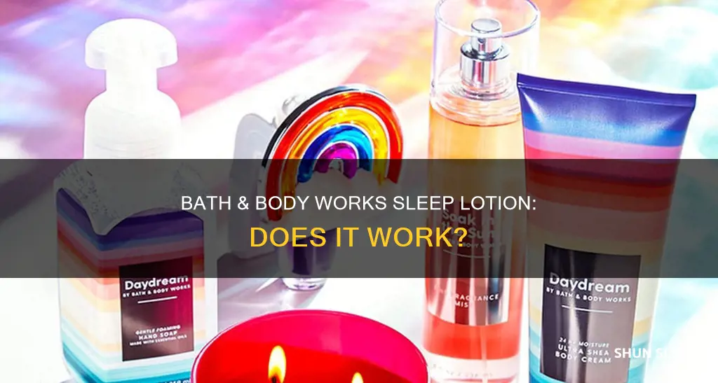 does bath and body works sleep lotion work