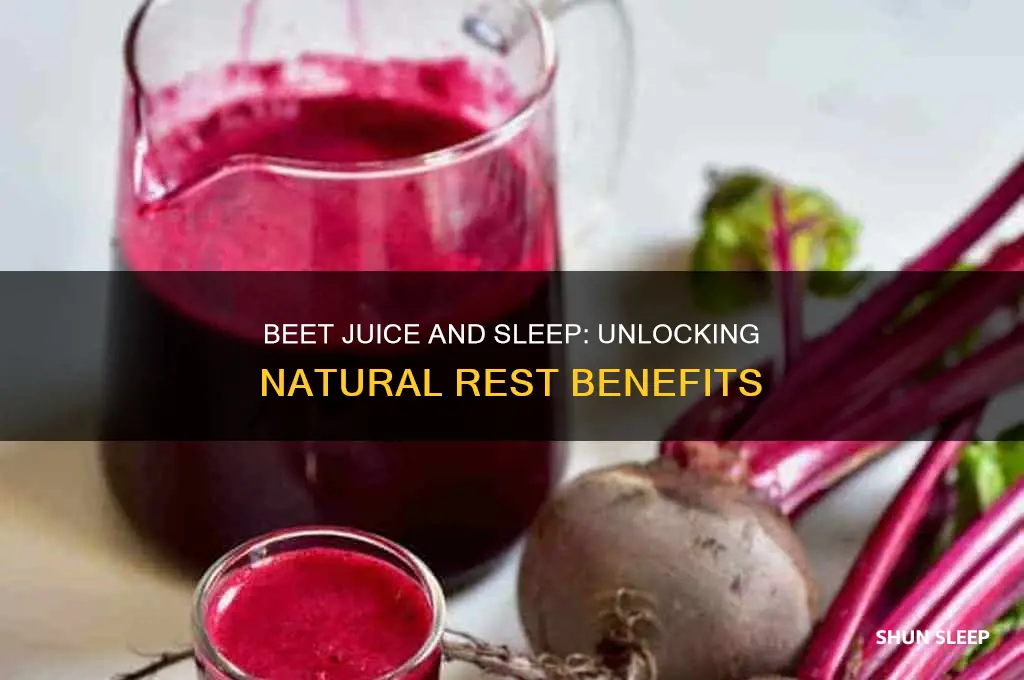 does beet juice help you sleep