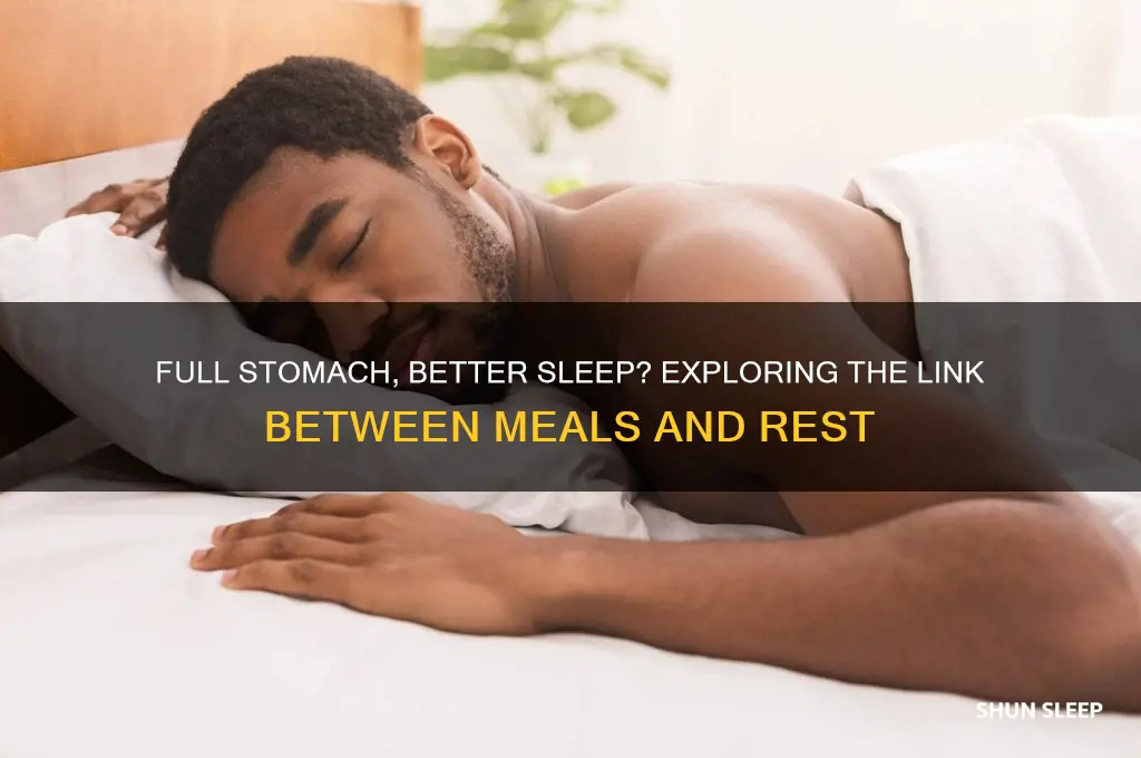 does being full help sleep