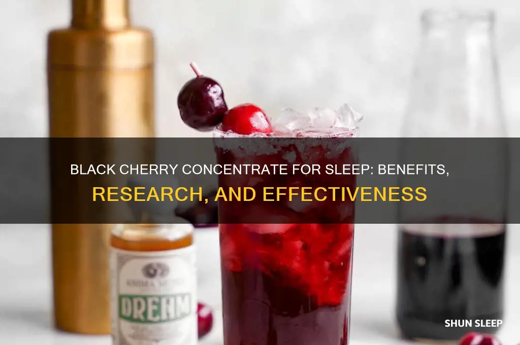 does black cherry concentrate help sleep