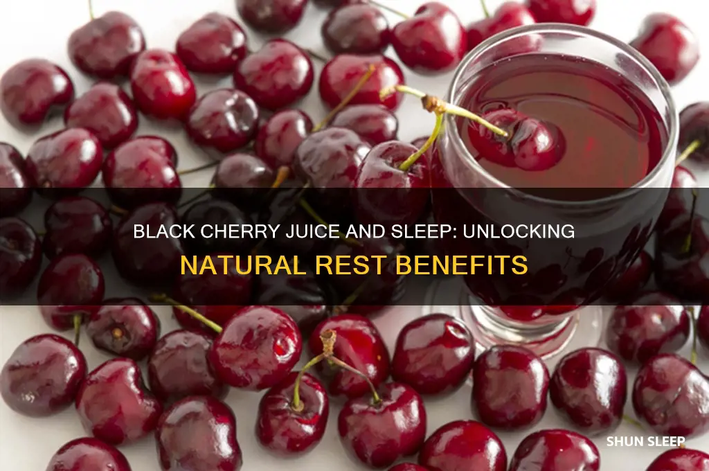 does black cherry juice help you sleep