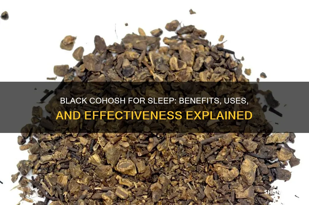 does black cohosh help sleep