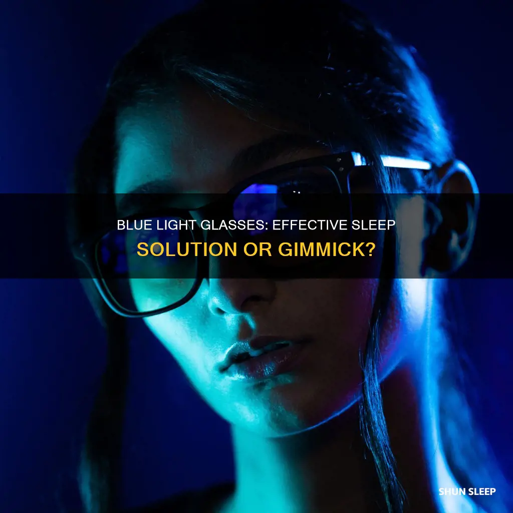 does blue light glasses work for sleep