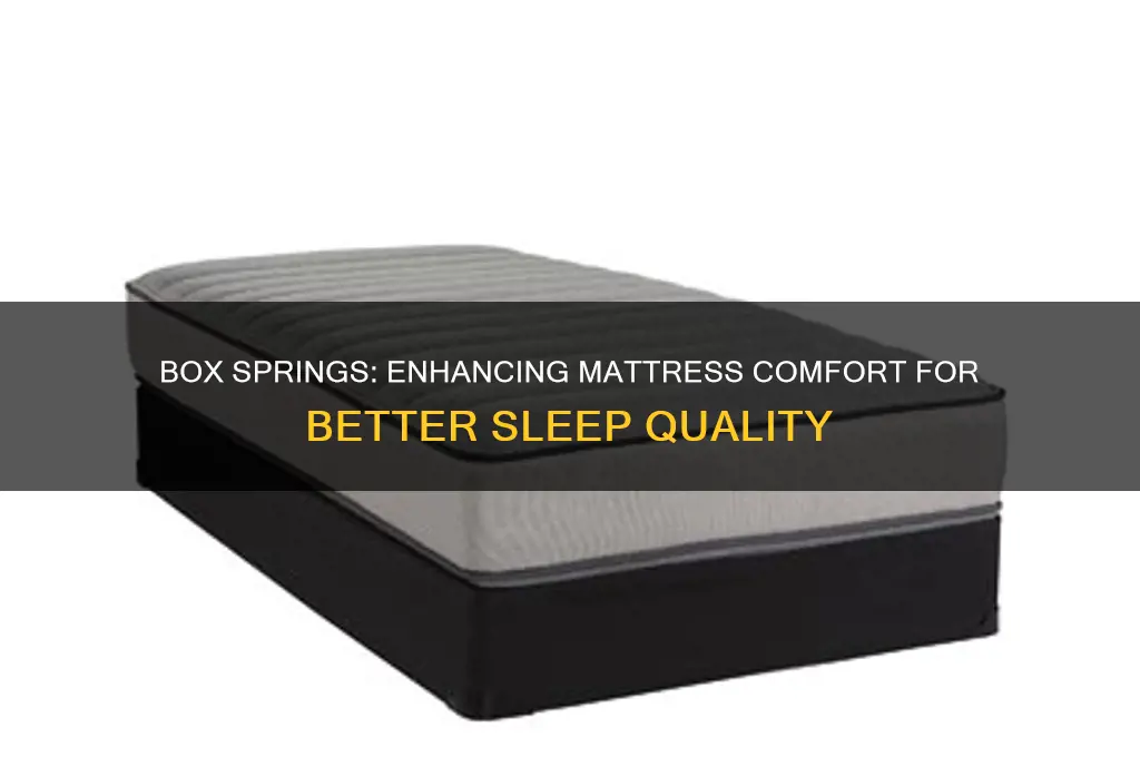 does box springs help make a mattress sleep better