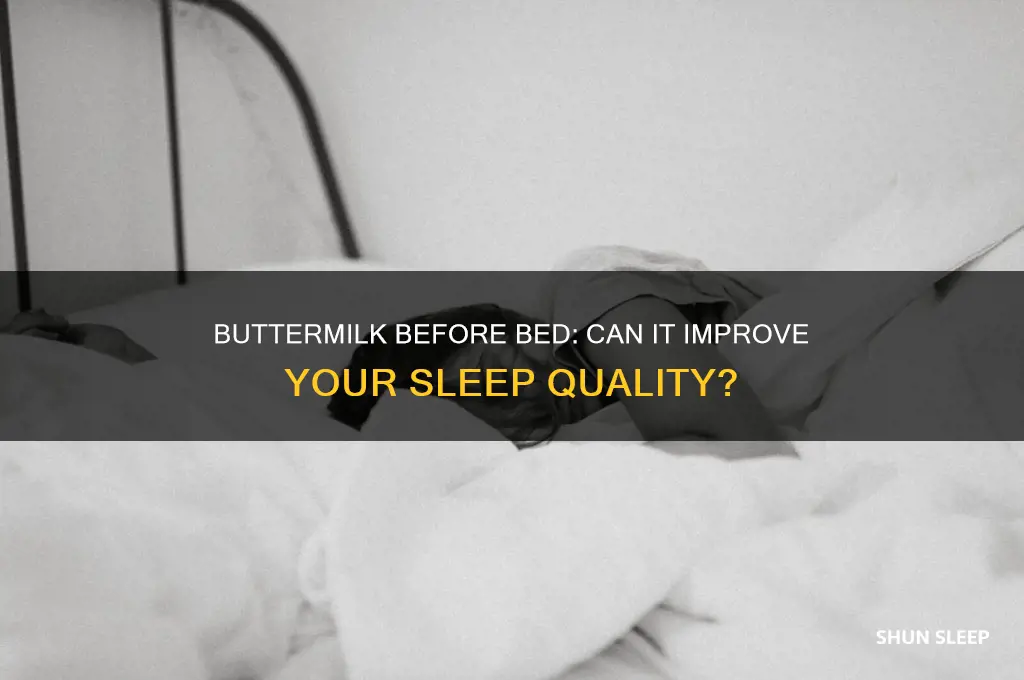 does buttermilk help you sleep