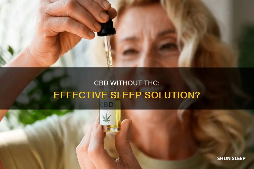 does cbd without thc work for sleep