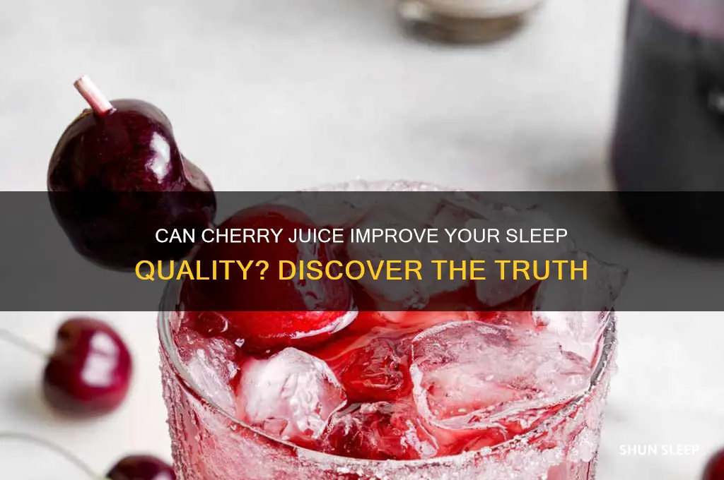 does cheery juice help you sleep