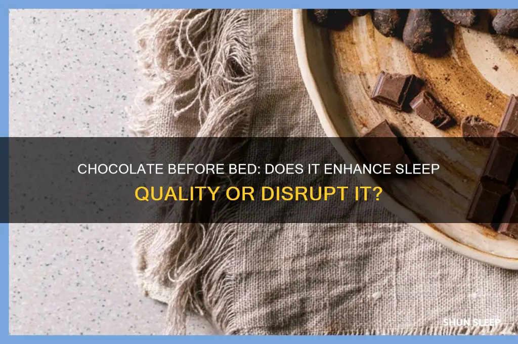 does chocolate before bed help you sleep
