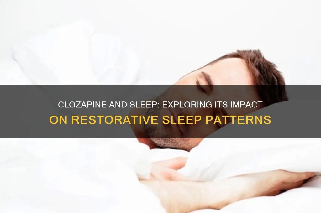 does clozapine help with sleep