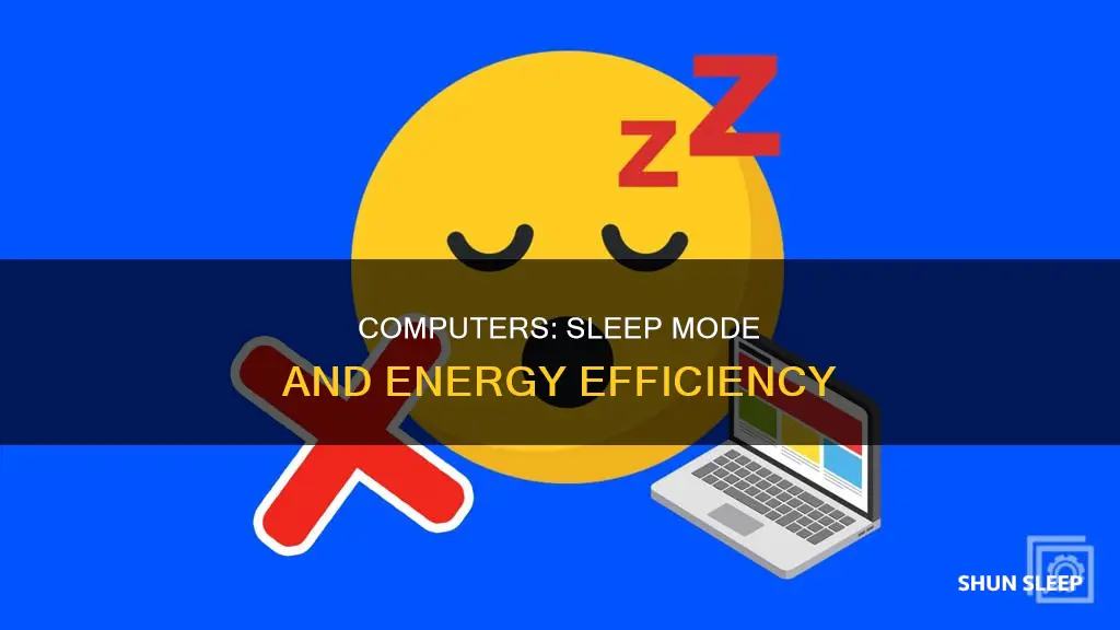 does computer use less electricity when sleeping