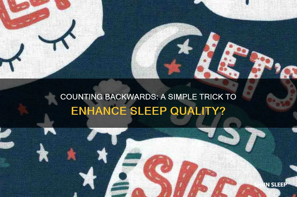 does counting backwards help sleep