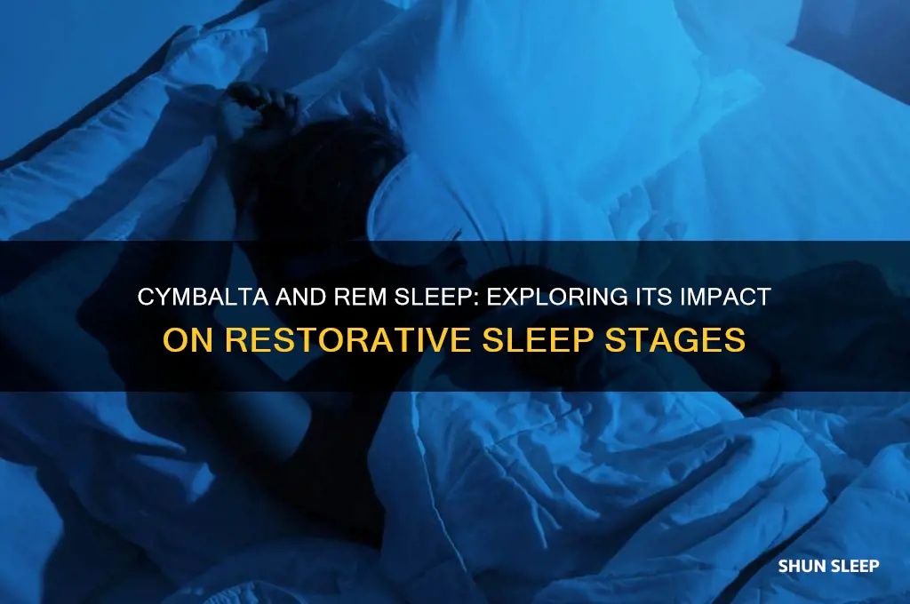 does cymbalta help rem sleep
