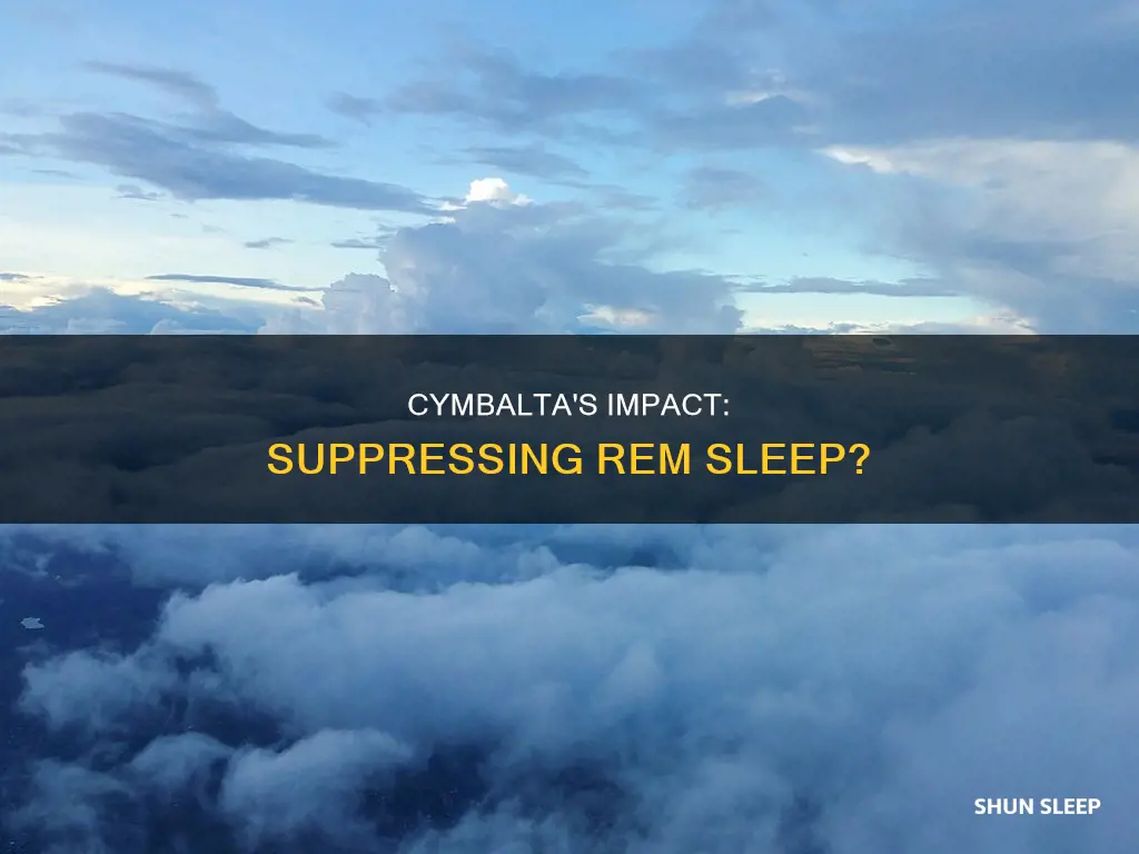 does cymbalta suppress rem sleep