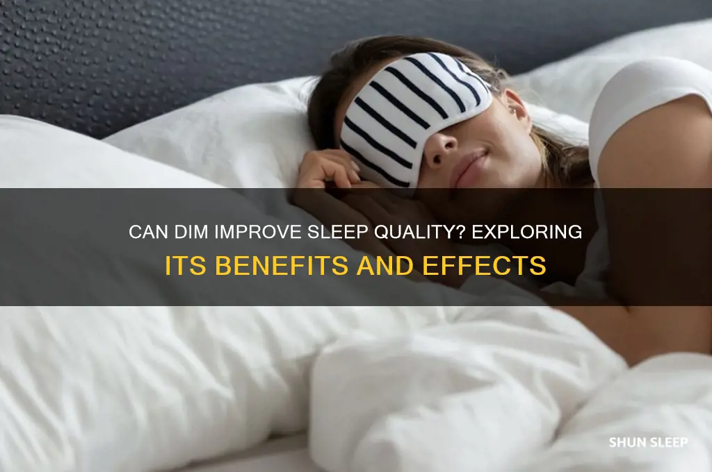 does dim help with sleep