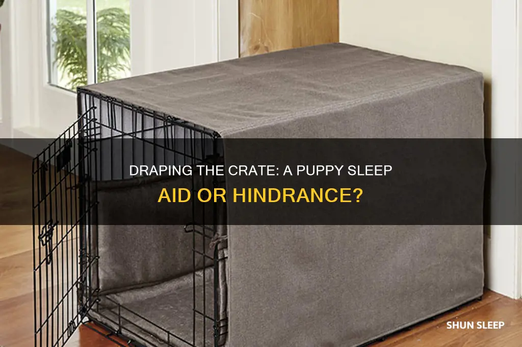 does draping the crate help a puppy sleep