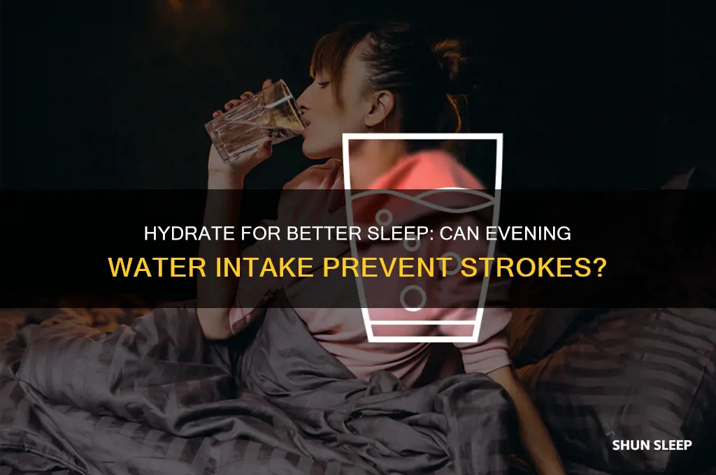 does drinking water before bed help you sleep avoid stroke