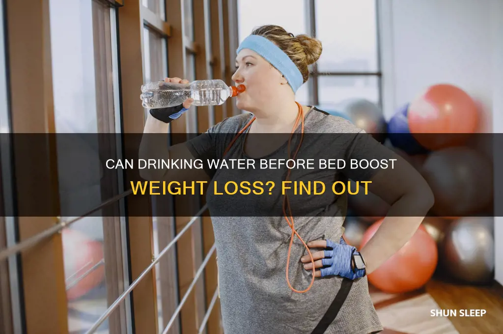 does drinking water before sleeping help lose weight