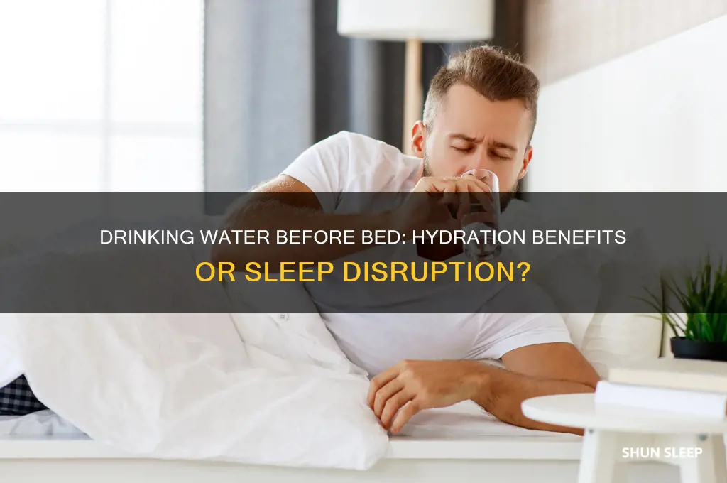 does drinking water before sleeping help