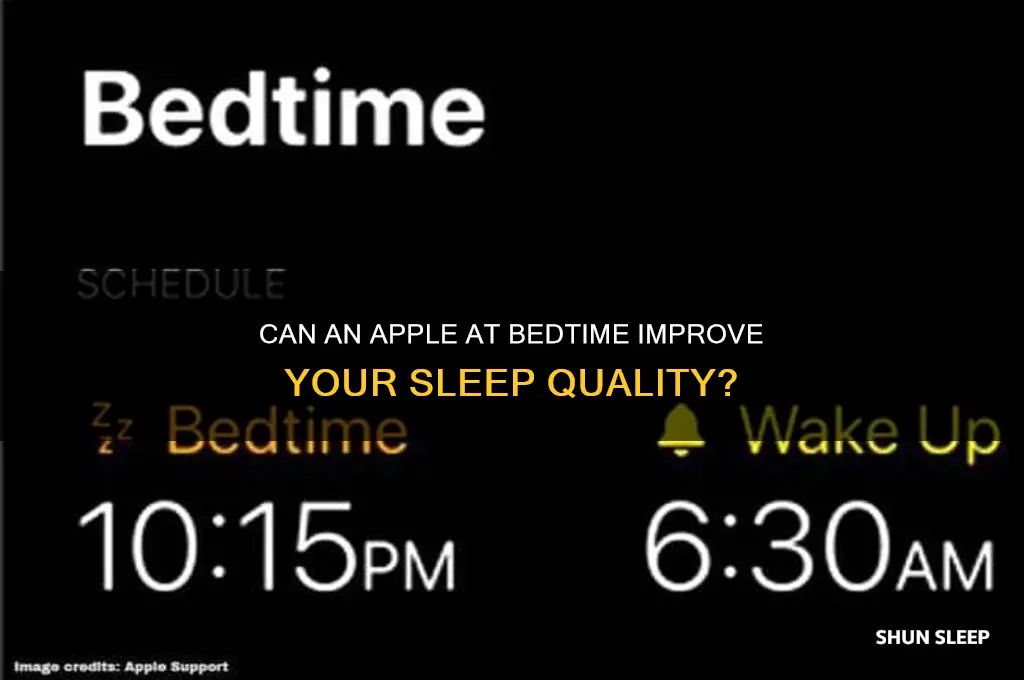 does eating an appleat bedtime help you sleep