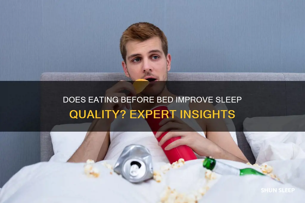does eating before bed help you sleep