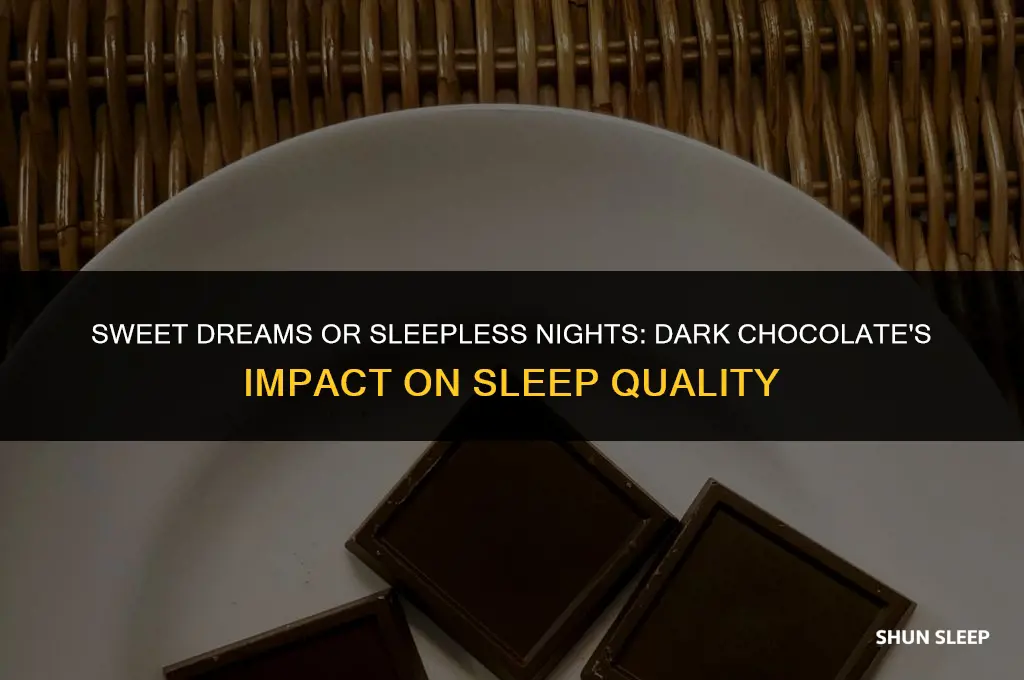 does eating dark chocolate 3 hours before hamper sleep