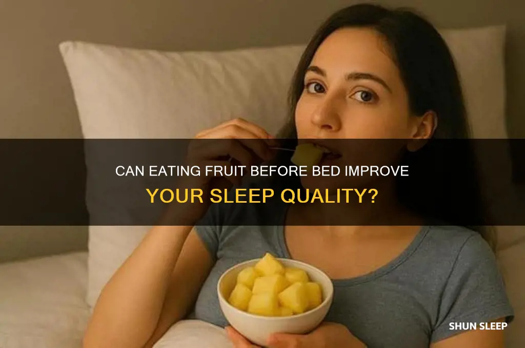 does eating fruit before bed help you sleep
