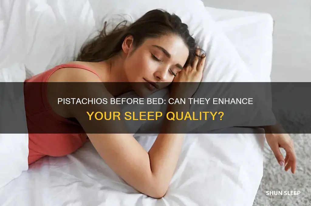 does eating pistachios before bed help you sleep