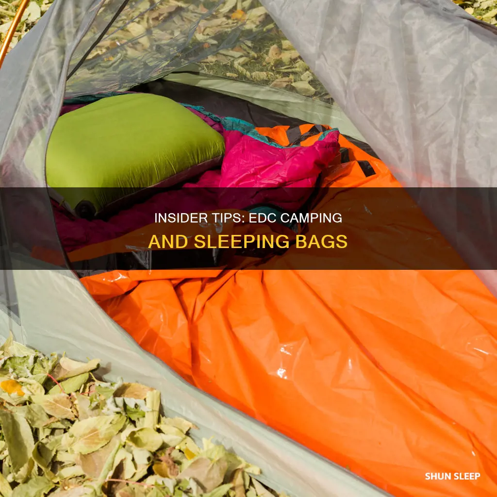 does edc camping come with sleeping bags
