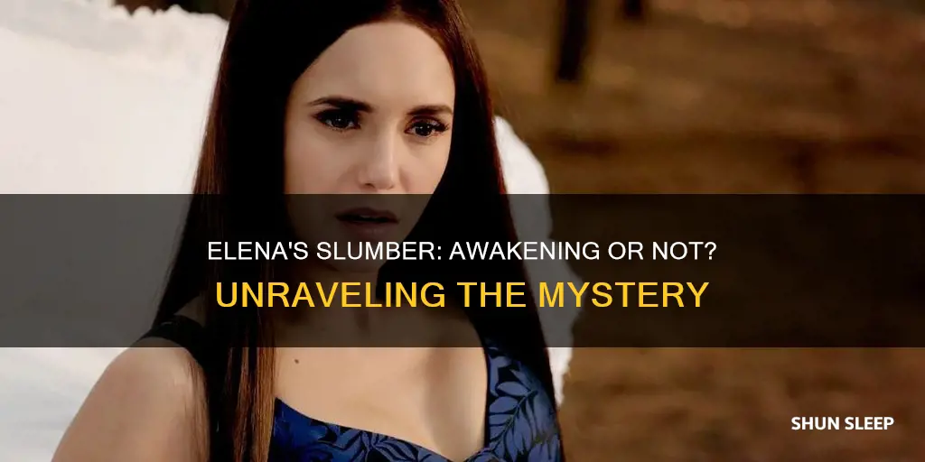 does elena wake up from her sleep