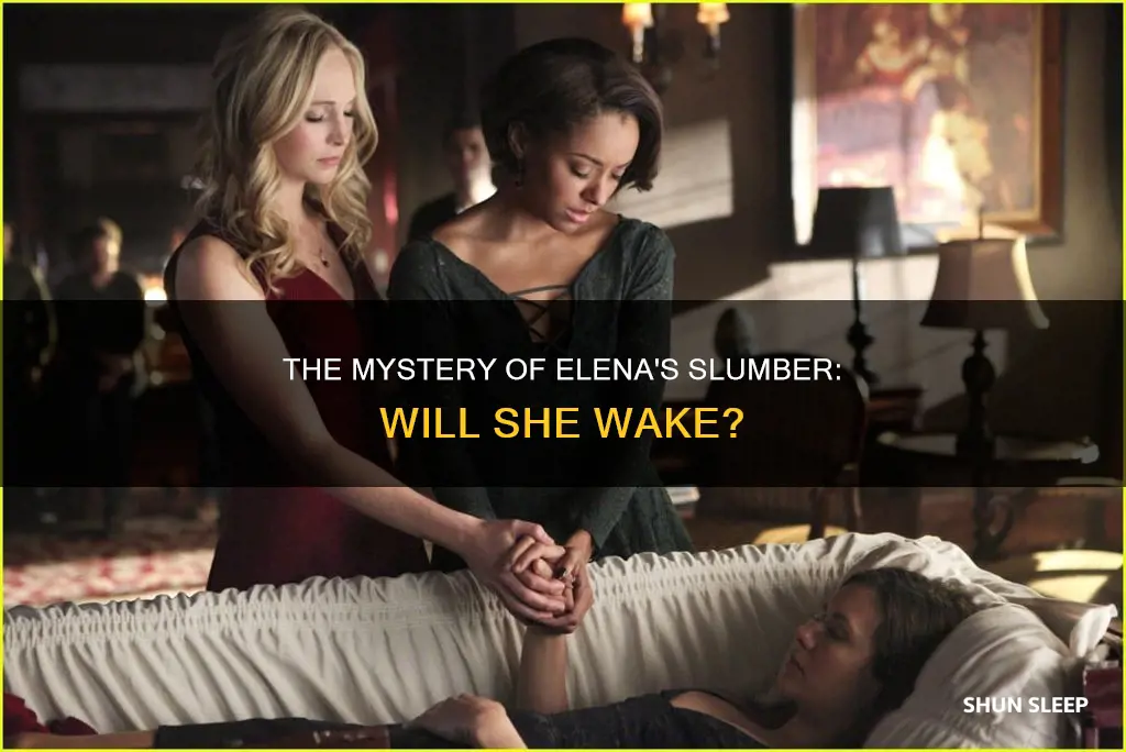 does elena wake up from her sleep